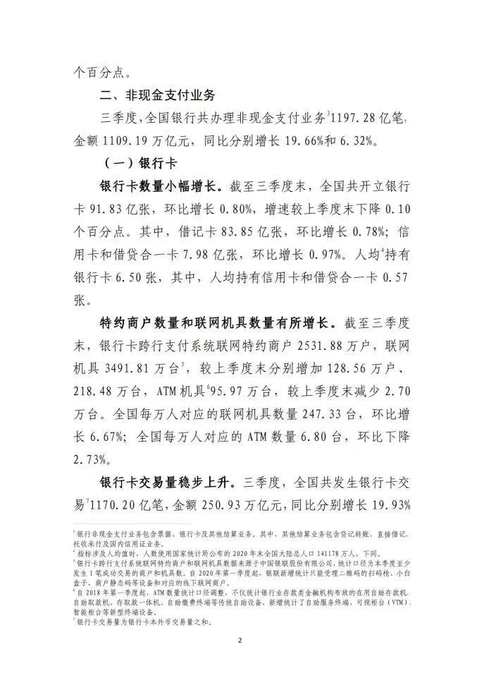 央行发布三季度信用卡、POS机、支付系统数据；POS机较上季度增长218万台，支付大有可为！(图4)